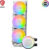 MSI MAG E360 WHITE CPU Liquid Cooler ARGB Dual-Chamber view 3