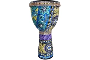 RUOSWTE Djembe Drum,Drum Circles,Africa Drums, West African Style, Bongos，Music Healing Instrument (A)