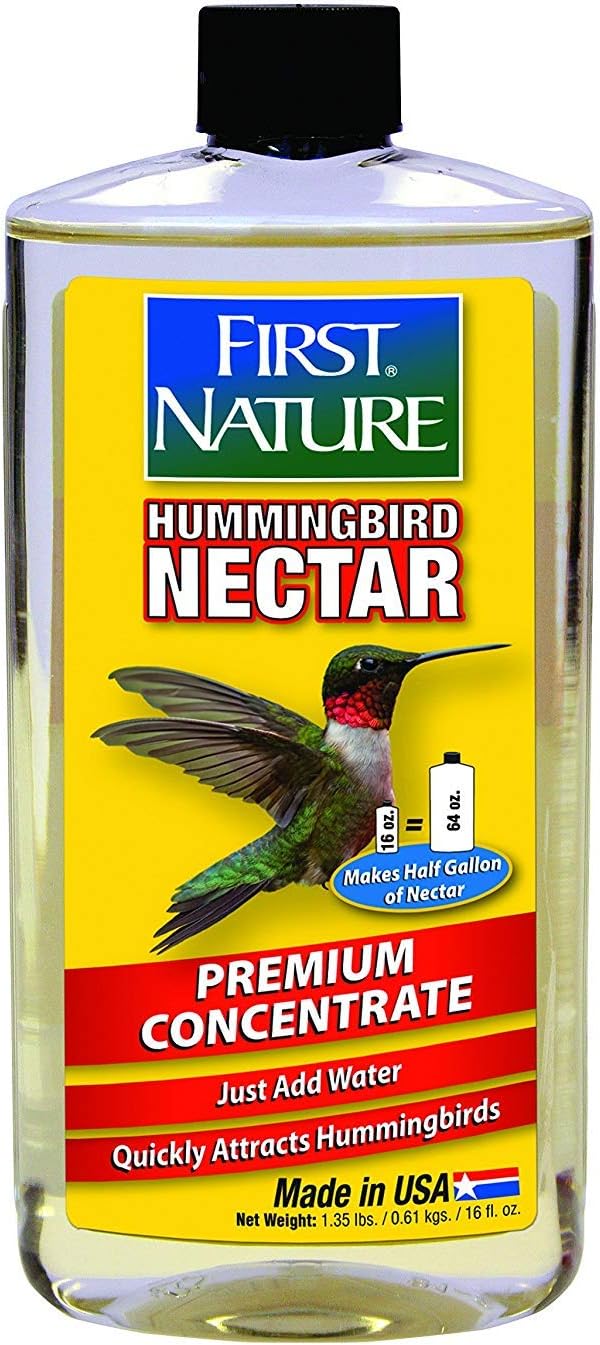 First Nature 3052 Clear Hummingbird Nectar, 16-Ounce Concentrate - 4 Pack