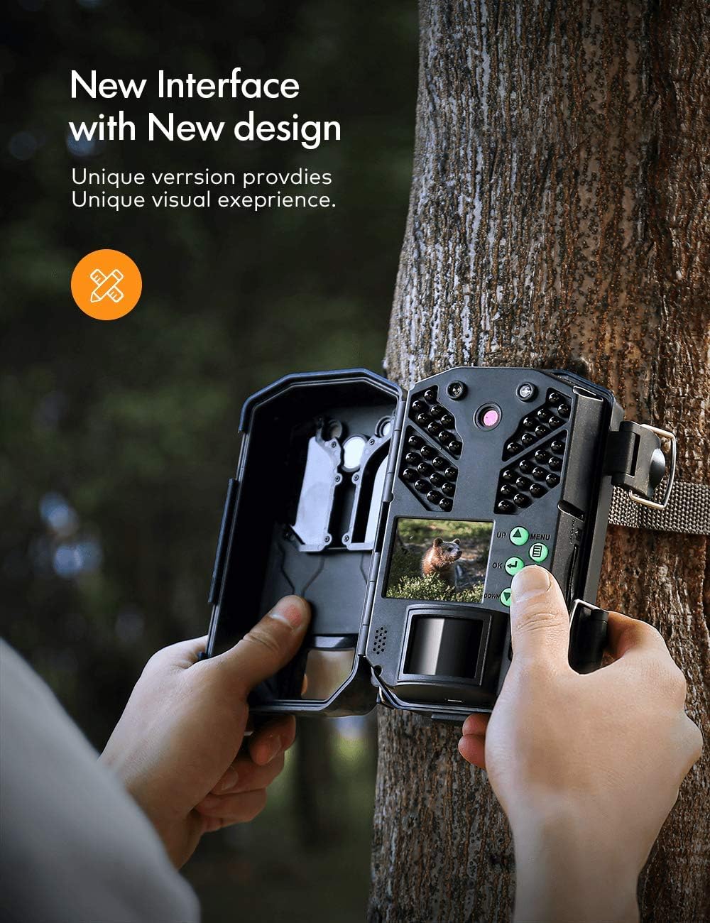 APEMAN Trail Camera 30MP 4K Hunting Cameras, 40 PCs IR LED Vivid Night Vision Wildlife Camera, Game Camera for Home Security and Outdoor Nature Wild Scouting: Camera & Photo