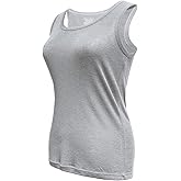 SHEEP RUN Women's Merino Wool Racerback Tank Top Ribbed Undershirt Wicking Breathable Basic Singlet Tops