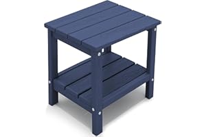 KINGYES Double Side Table, Adirondack End Table- Navy