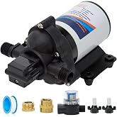 Ceelpeopar 12 Volt Sprayer Pump, Chemical and Corrosion Resistant, 2.5GPM | 60PSI 8 Amps, Soft Wash Pump, Pressure Switch and Self-Priming for Agricultural Spraying, Garden Irrigation