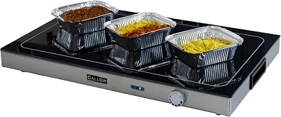Callow Retail Electric Plate Warmer Tray 56cm Food Heater Adjustable Temp Glass