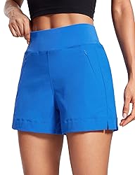 CRZ YOGA Women's Lightweight Mid Rise Hiking Shorts