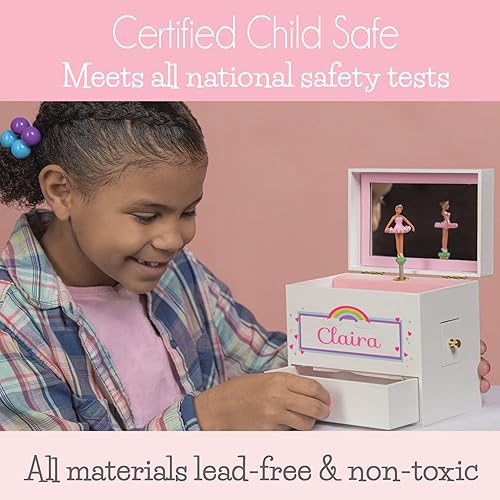 My Bambino Girl's Personalized Unicorn Deluxe Musical Ballerina