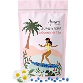 Ajoura 1 lb Hard Wax Beads for Hair Removal, Chamomile Wax Beans, Blue | Full Body, Brazilian, Bikini Waxing, Face, Eyebrows, Underarms, Arms, Chest, Back, Legs, Home Refill Wax for Wax Warmer Kit