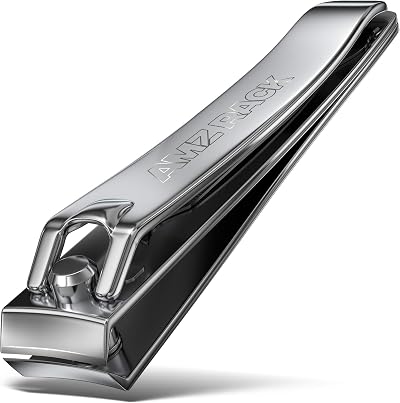 AMZ RACK Toe Nail Clippers for Thick Nails Large Stainless Steel Curved Blade