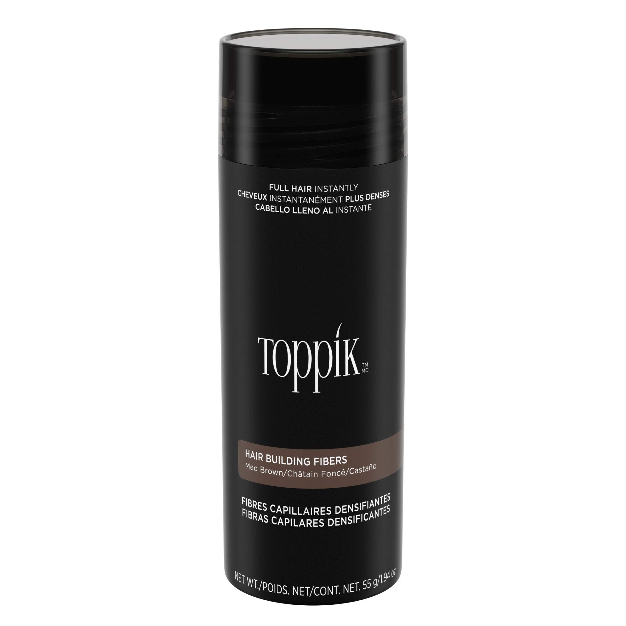 TOPPIK Hair Building Fibers, Fill In Fine or Thinning Hair Instantly Thicker, Fuller Looking Hair 9 Shades,4 size options