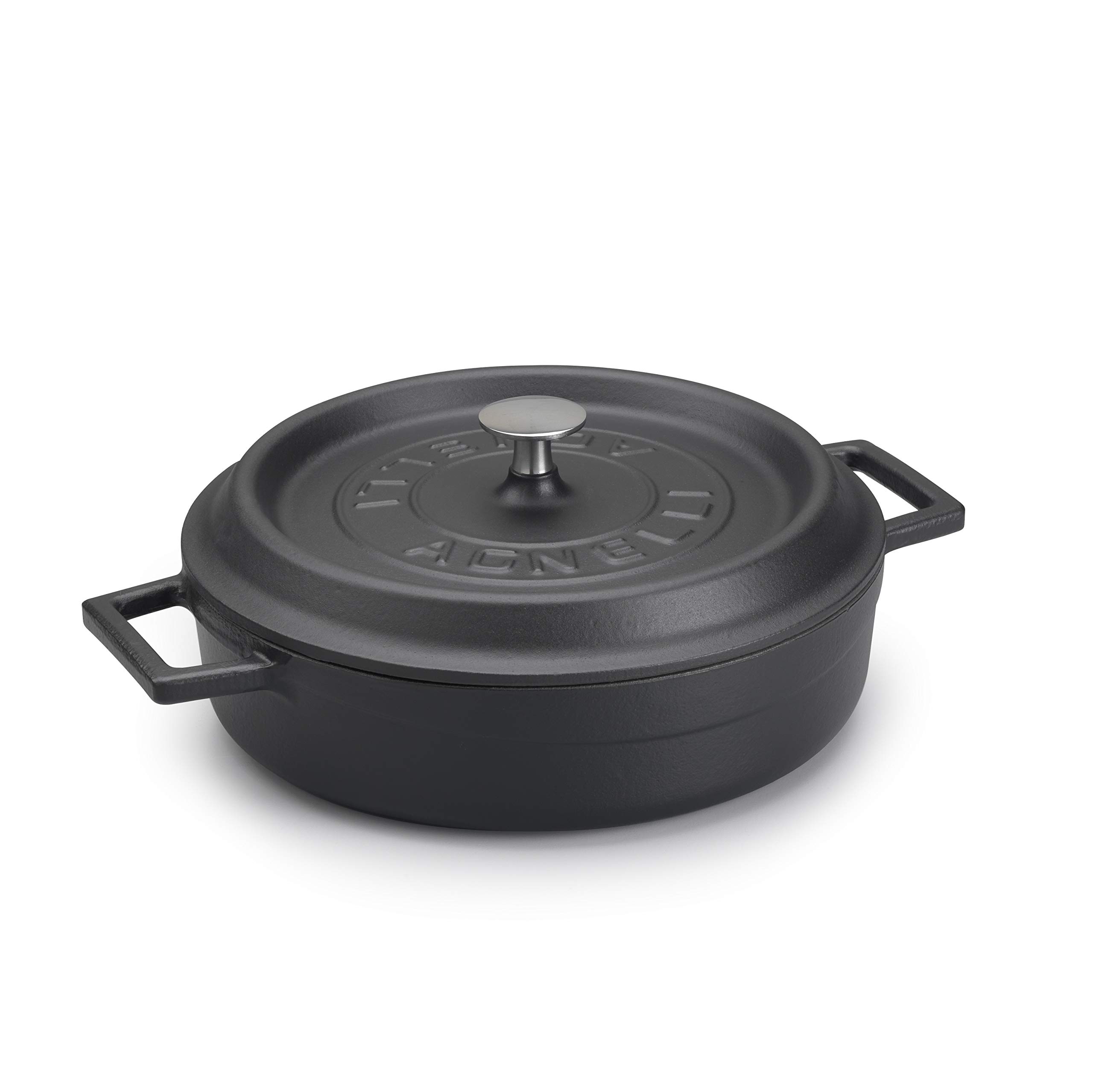 Pentole Agnelli Round Casserole Pot With Two Cast Iron Handles, Diameter - 24 Cm.