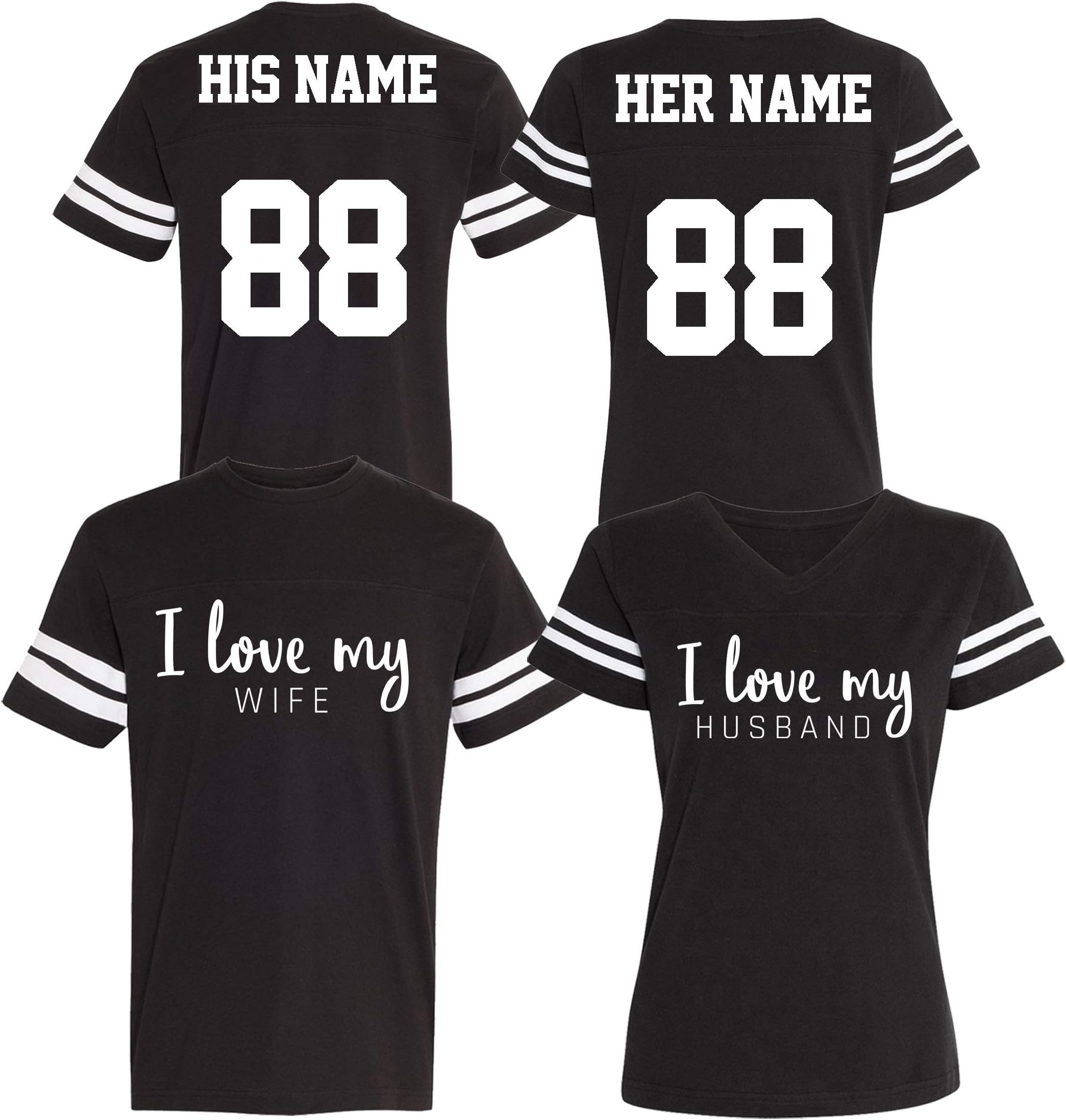Couples ApparelCustom Cotton Jerseys for Couples | His and Her Matching Couple Jersey T Shirts
