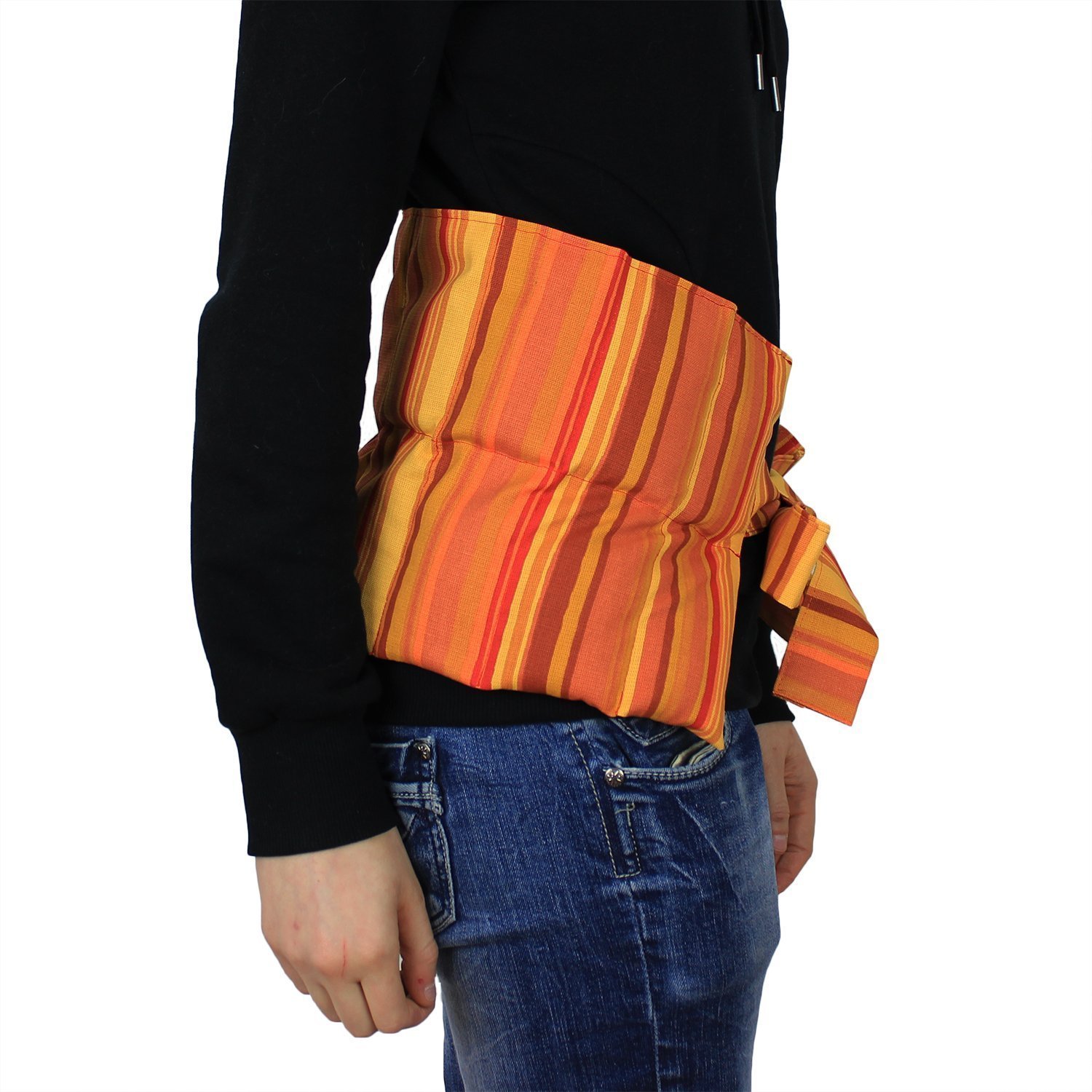 Large Kidney Warmer with Straps Wheat Pack, Heat Bag, Thermal Pillow