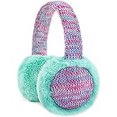 RAOEXI Winter Ear Muffs For Kids Warm Furry Knit Girls Earmuffs Boys Baby Plush Toddler Ear Warmers Outdoor Ear Covers