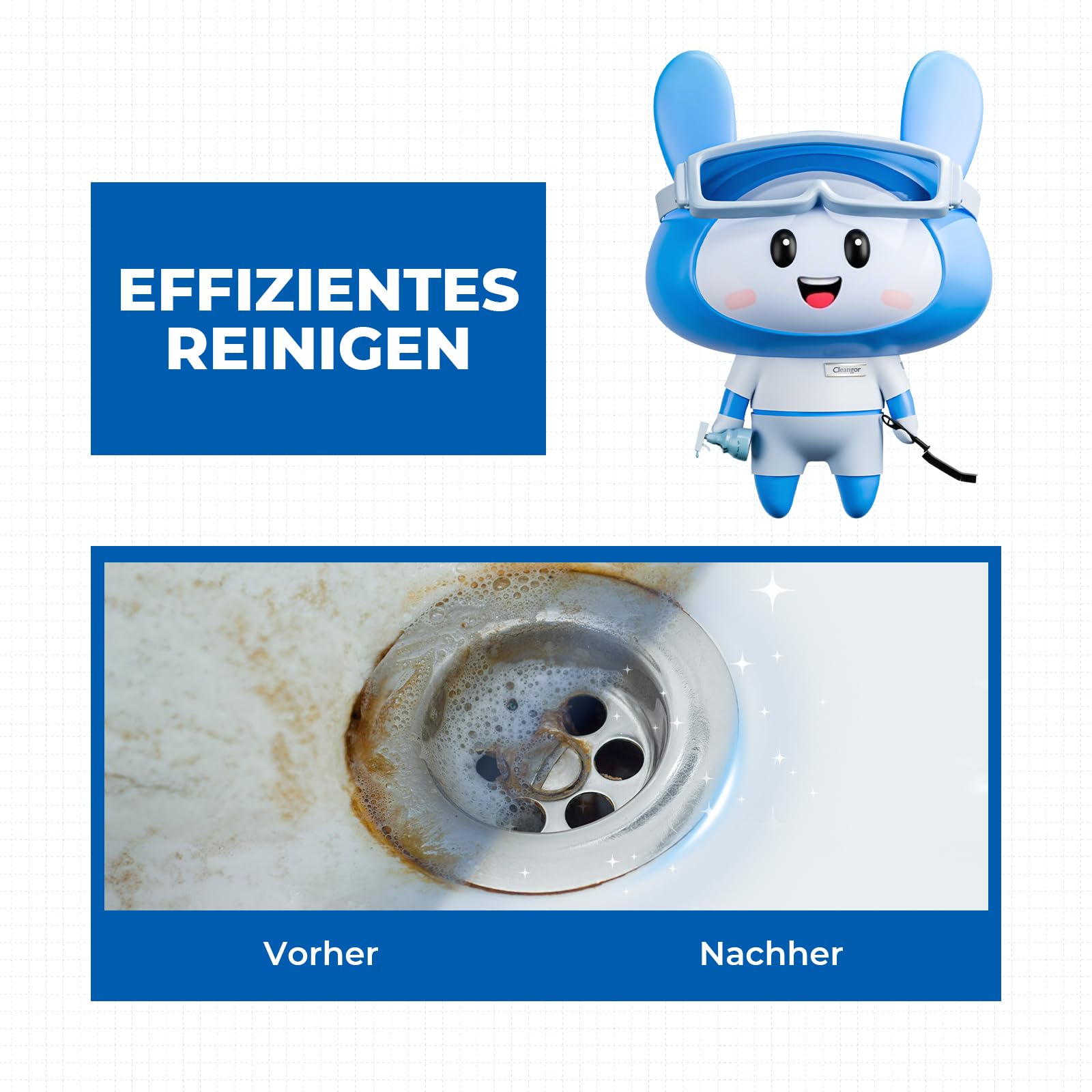 Cleangor Fugen und Eckenbürste Reinigungsbürste | Zahnborsten für hartnäckigen Schmutz Ergonomischer Handgriff | Für Dusche, Küche & Fliesen 5