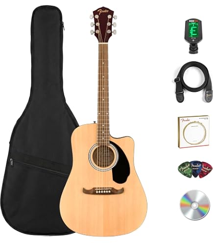 Amazon.com: Fender CD-60SCE Solid Top Dreadnought Acoustic