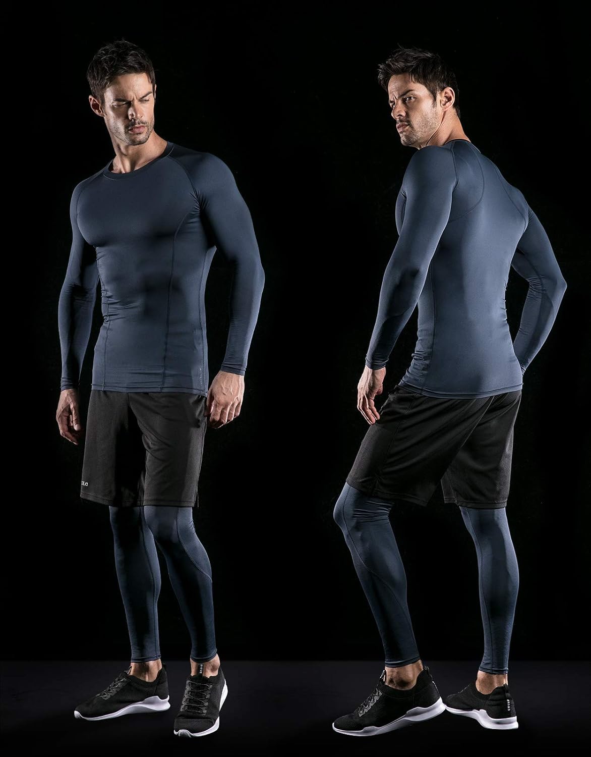 ATHLIO 1 or 3 Pack Men's Long Sleeve Compression Shirts, Active Sports Base Layer T-Shirt, Athletic Workout Shirt: Sports & Outdoors