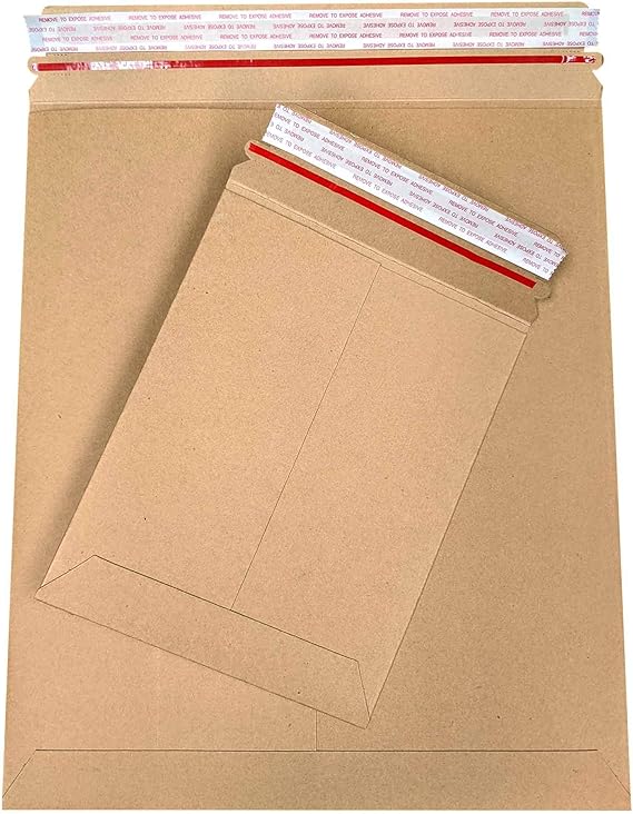 12.75x15 Cardboard Mailers Shipping Envelopes, Flat Rigid