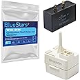 BlueStars New Upgraded W10613606 Refrigerator Compressor Start Relay and Capacitor - Exact Fit for Whirlpool KitchenAid Kenmore Refrigerators - Replaces W10416065 PS8746522 67003186