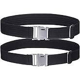 AWAYTR Kids Toddler Belt for Boy - 2 Pack Easy to Use Zinc Alloy Buckle Belts for 2-12 Boys and Girls