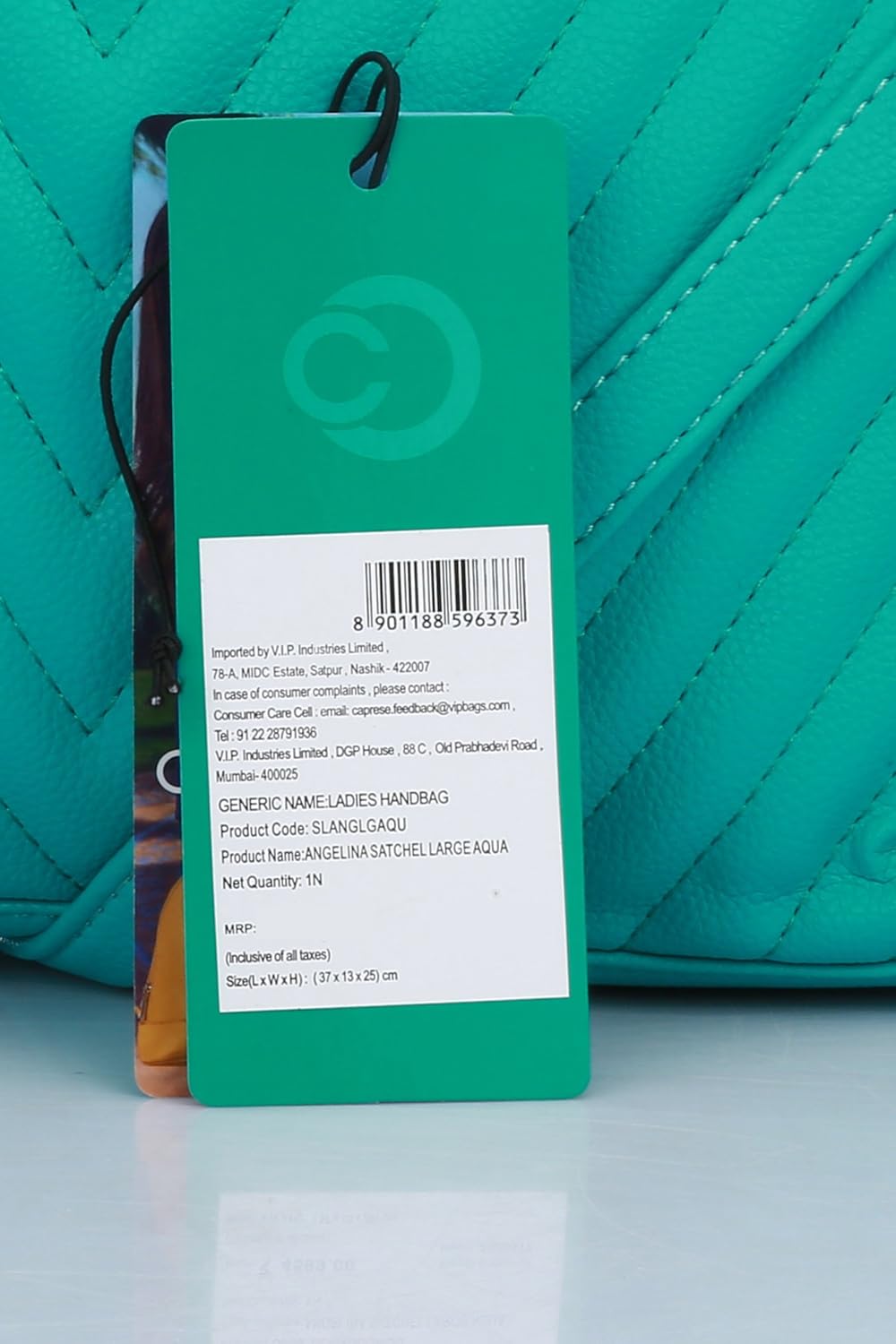 caprese women's satchel (aqua)