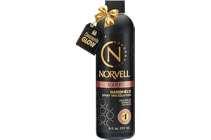 Norvell Premium Spray Tan Solution Dark 8 fl oz – Professional Sunless Tanning Formula for Deep Natural Bronze, Streak Free, Fast Drying, Long Lasting Color
