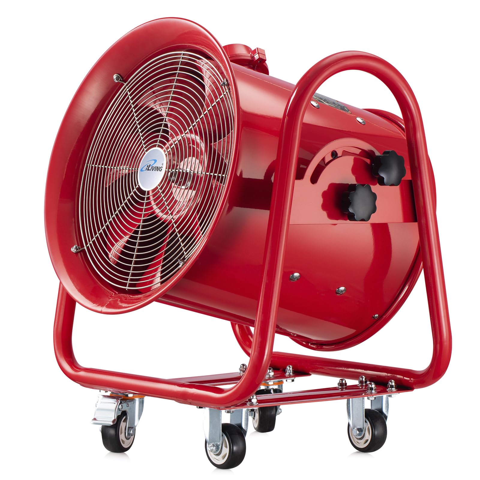Photo 1 of ***(DAMAGED, SELLING AS IS ONLY -PARTS)*** 
iLiving - ILG8EF16EX Explosion Proof Utility High Velocity Blower, Fume Extractor, Portable Exhaust and Ventilator Fan, Air Ventilation with 4240 CFM, 3300 RPM (16 Inch)
