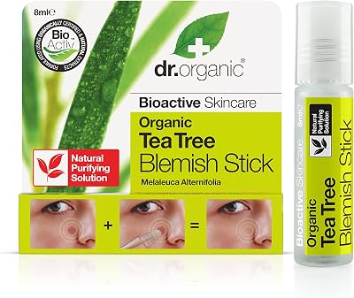 Dr Organic Tea Tree Blemish Stick 8ml Purifying Clear Skin Acne