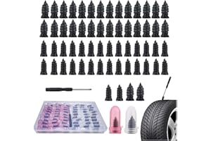 60 Pcs Tire Plugs 2 Sizes (30S/30L), Rubber Coated Emergency Tire Repair Kit with Screwdriver & 2 Color Protective Cases for 