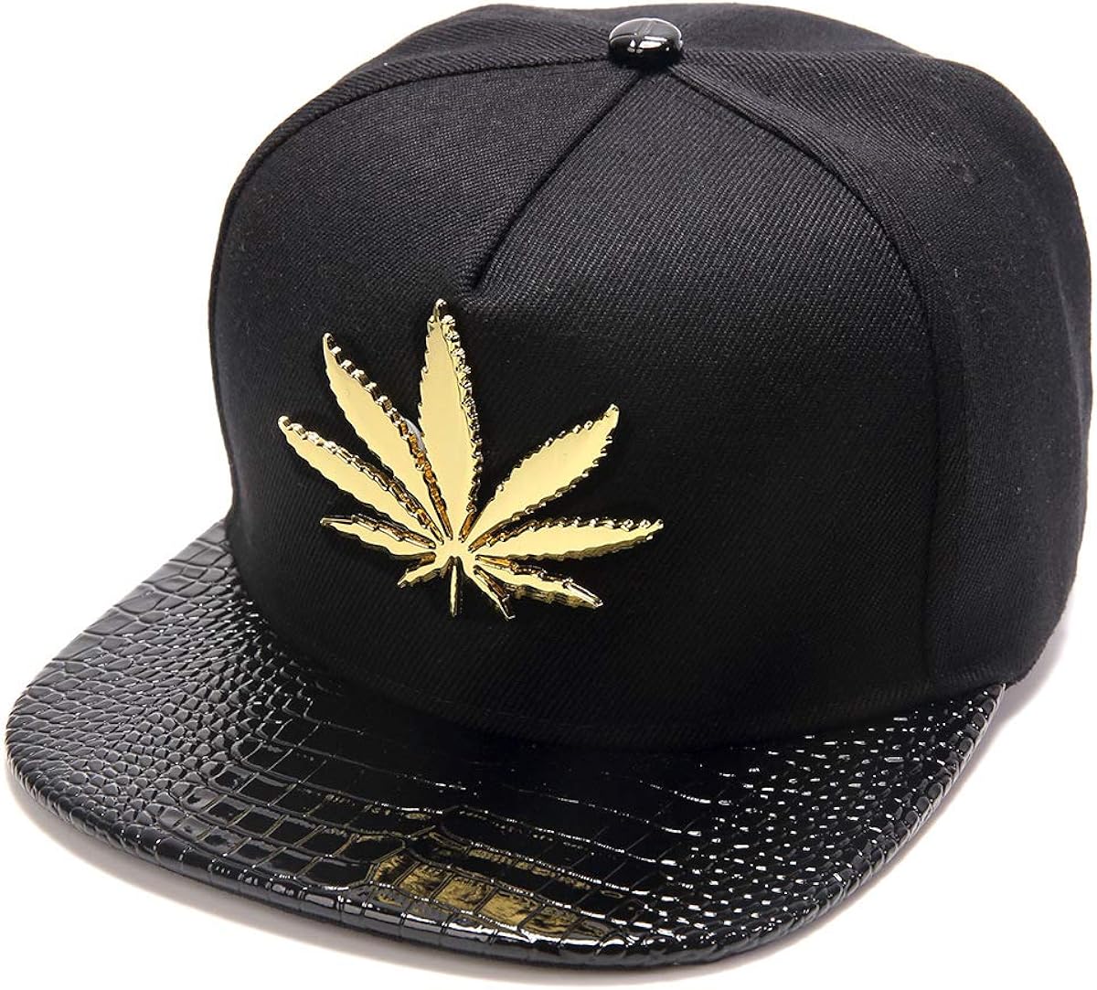 leather flat brim hats