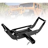 FieryRed Universal Winch Cradle Mounting Plate Fit 2" Hitch Receiver- Winch Mount Bracket with Standard Mounting Holes for Recovery Winches Rated Up to 16,500 pounds