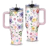 xiiai Floral Gifts for Women - Floral Tumbler 40oz