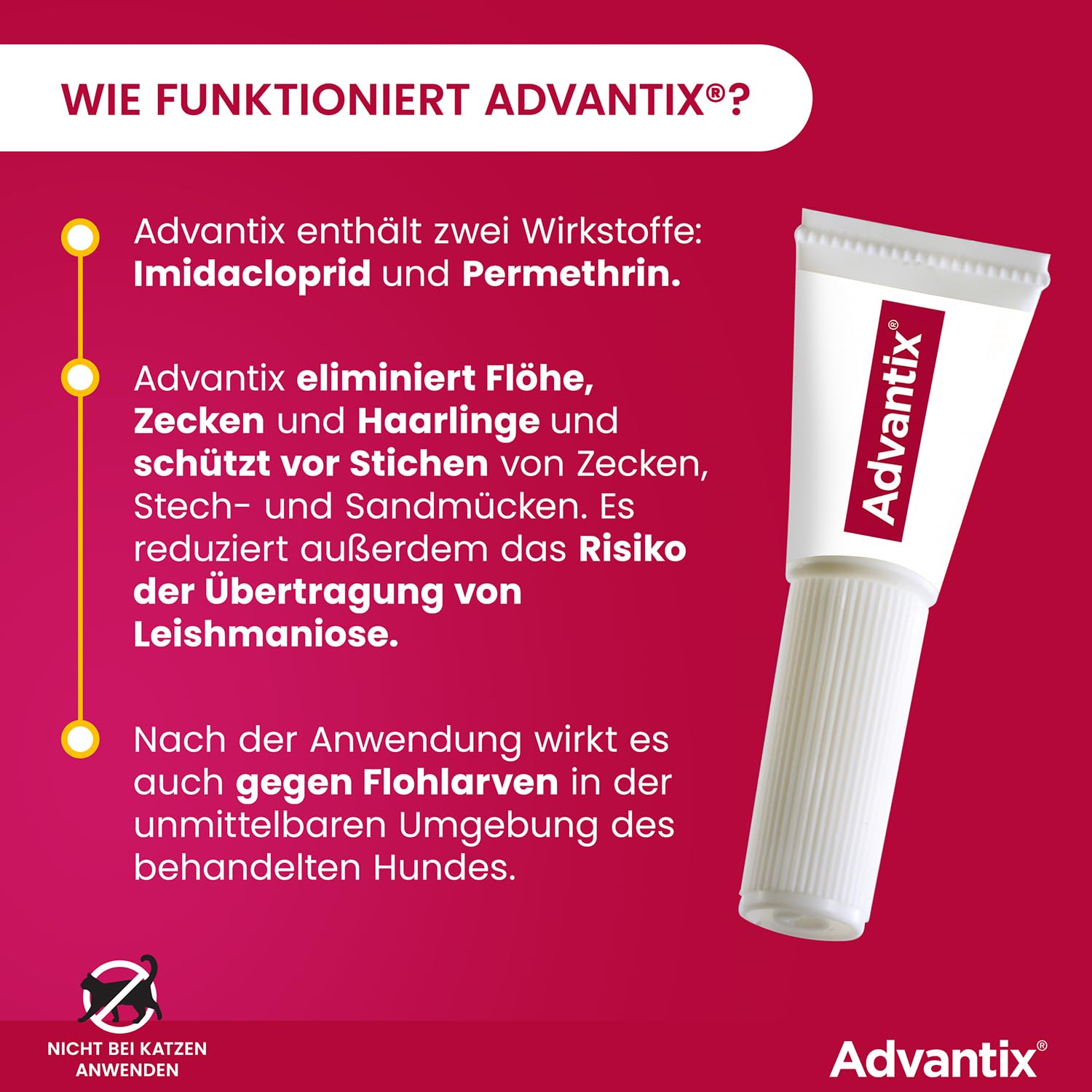 Advantix Spot-on für Hunde 10-25 kg gegen Zecken, Flöhe, Mücken, 4 Pipetten 6