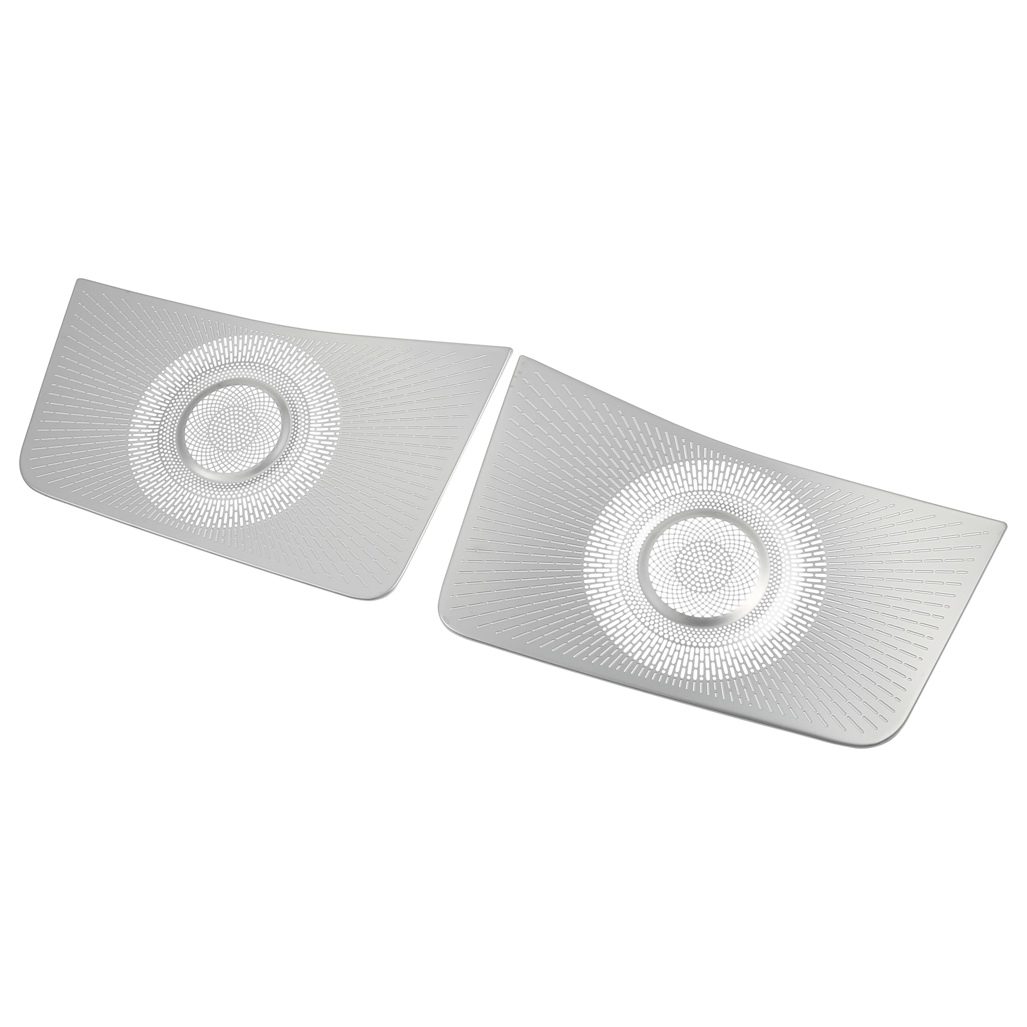 Photo 1 of ACROPIX Dashboard Speaker Frame Cover Trim Car Audio Stereo Horn Speaker Grille Interior Decor Accessories Fit for Ford Bronco 2021-2023 Stainless Steel Silver Tone - Pack of 2