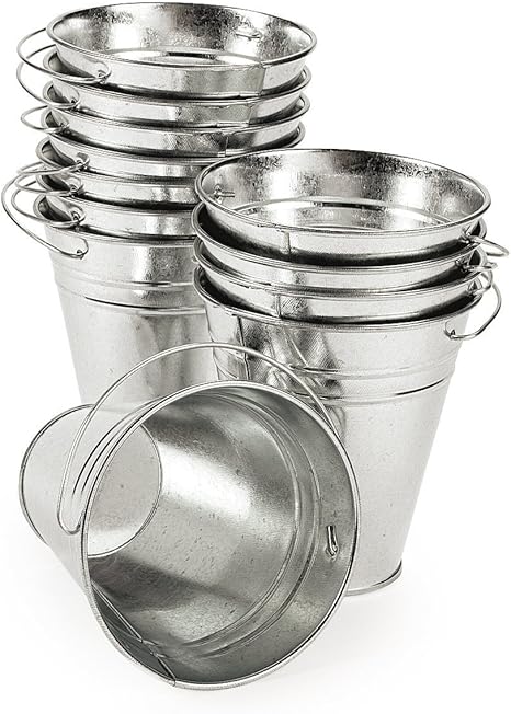 Large Galvanized Buckets 