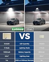 LOTMOS 342 LED Solar Security Lights Outdoor Motion Sensor Remote 3 Modes Cool view 8