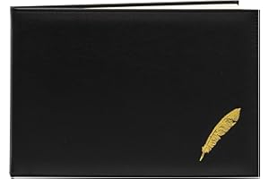 Winnable Guest & Visitor Book, 7 x 10 Inches, 100 Pages, Quill Emblem, Black