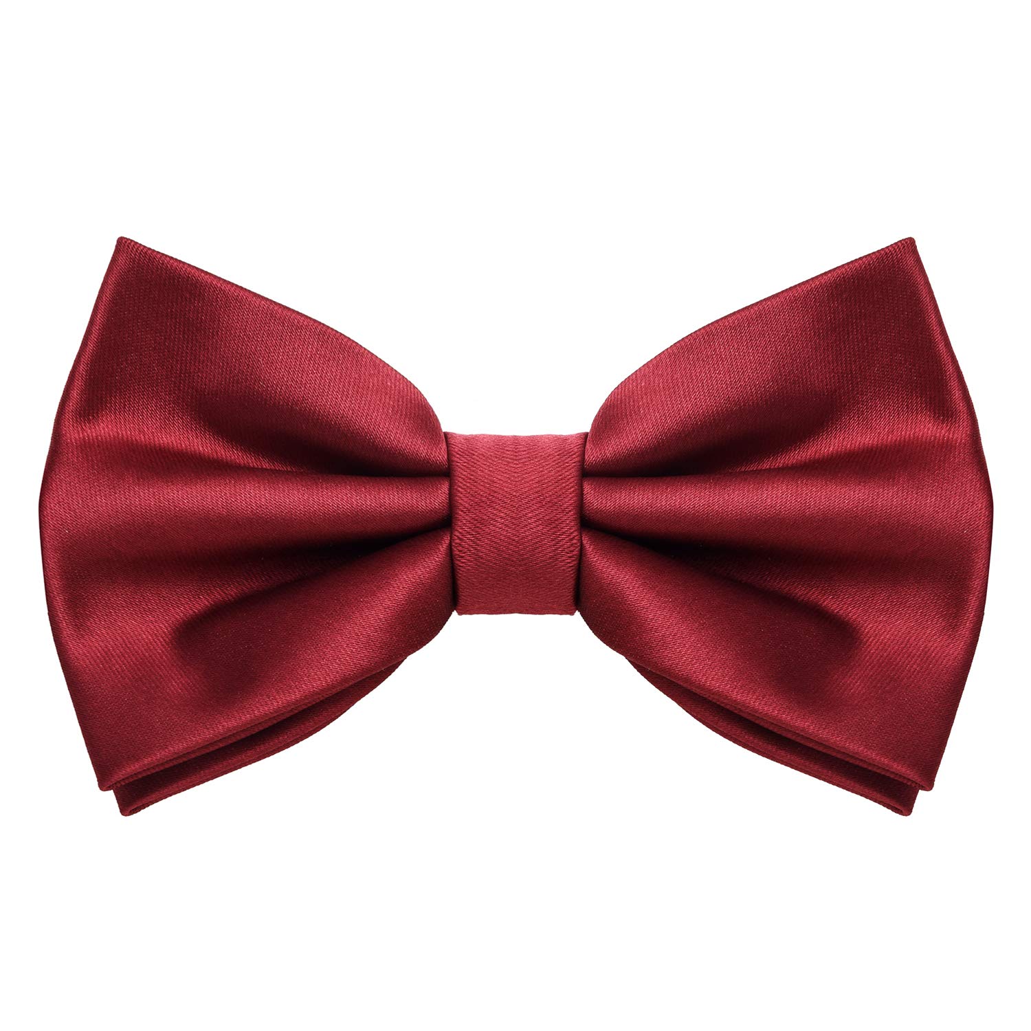 MASADA bow tie carmin-red - men's accessory in silk-look, continuously adjustable, handmade with hook closure - 12 x 6 cm