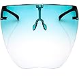 zeroUV - Protective Face Shield Full Cover Visor Glasses/Sunglasses (Anti-Fog/Blue Light Filter) (Teal/Fade)