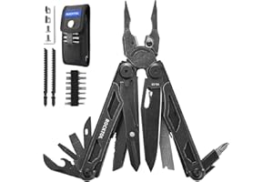 ROCKTOL Multitool, 29-in-1 Multitool Pliers with Replaceable Wire Cutters and Saw, Heavy-Duty Stainless Steel Multi-Tool Set 