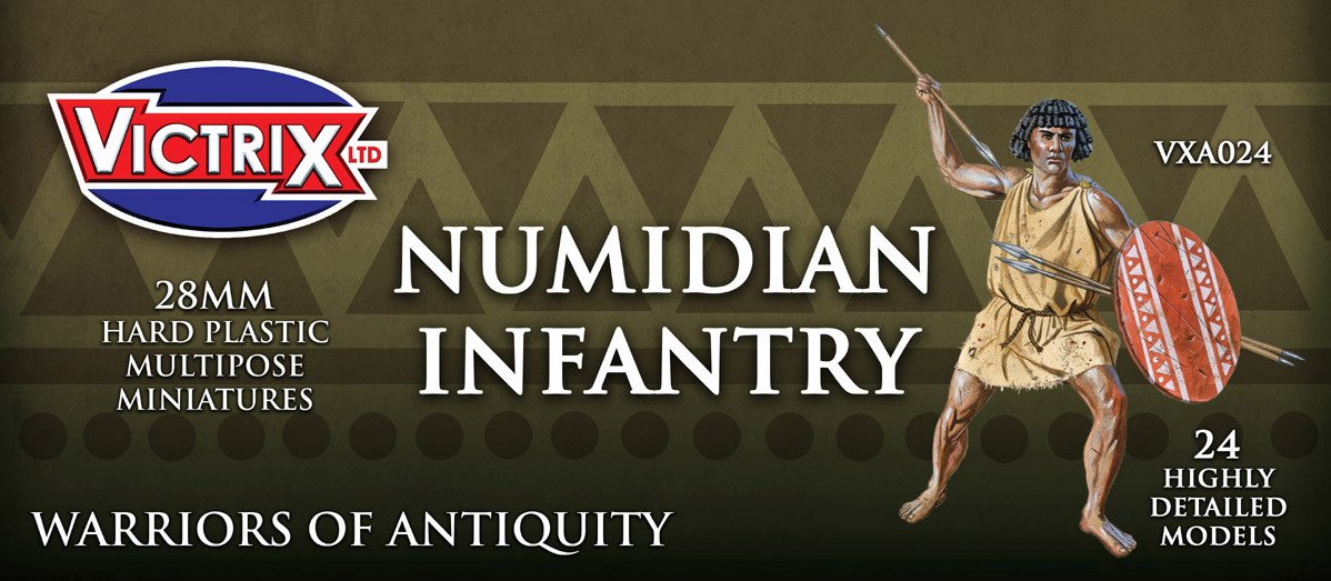 Victrix VXA024 - Numidian Infantry - 24 Figure Set - 28mm Plastic Miniatures - Warrior of Antiquity
