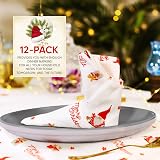 Utopia Kitchen Gnommies White Cloth Napkins 12 Pack 18x18 Inches view 3