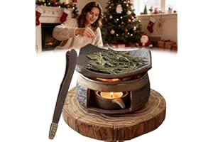 Ceramic Aromatherapy Stove Essential Oil Burner, 2-in-1 Wax Melt & Incense Diffuser with Tealight Warmer, Zen-Inspired Design
