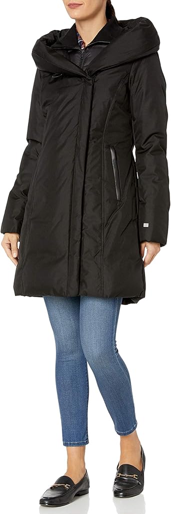 slim fit hooded down coat soia & kyo