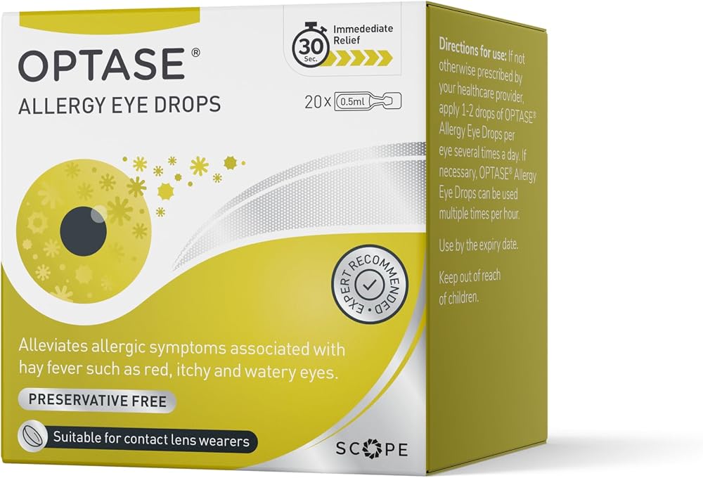 Optase Allergy Eye Drops 20 x 0.5ml Single Doses