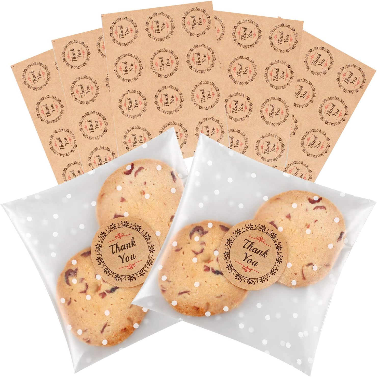 ANYI16 Self Adhesive Treat Bag Cellophane Cookie Bag