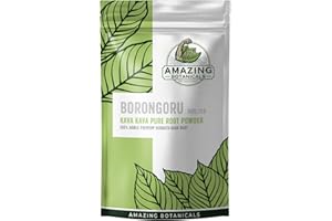 Amazing Botanicals Borongoru Vanuatu Kava Root - 100% Noble Kava-Kava 16oz/1lb Calming Stress Relief, 1 Pound Bag of Pure Finest Fresh Vanuatu Kava