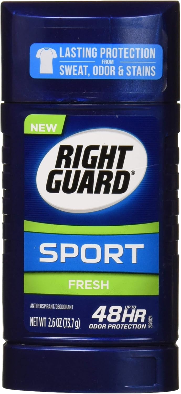 RIGHT GUARD Sport Antiperspirant Up to 48HR, Fresh 2.6 oz (Pack of 2)