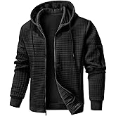 Wizoat Mens Zip Up Hoodie Full-Zip Sweatshirt Lightweight Loose Fit Hooded Jackets