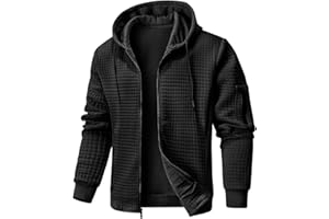 Wizoat Mens Zip Up Hoodie Full-Zip Sweatshirt Lightweight Loose Fit Hooded Jackets