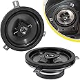 2 Pack Speaker Upgrade For 2007-2018 Jeep Wrangler JK JKU & Grand Cherokee, Commander, Liberty, Dodge Challenger, Durango, Dakota, Nitro, Chrysler 6.5 Inch 2-Way Car Audio Speaker Replace OEM 77KICK10